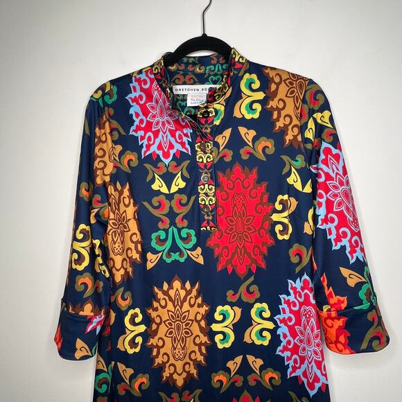 Gretchen Scott Navy Shift Mini Dress Size Small - Picture 5 of 9